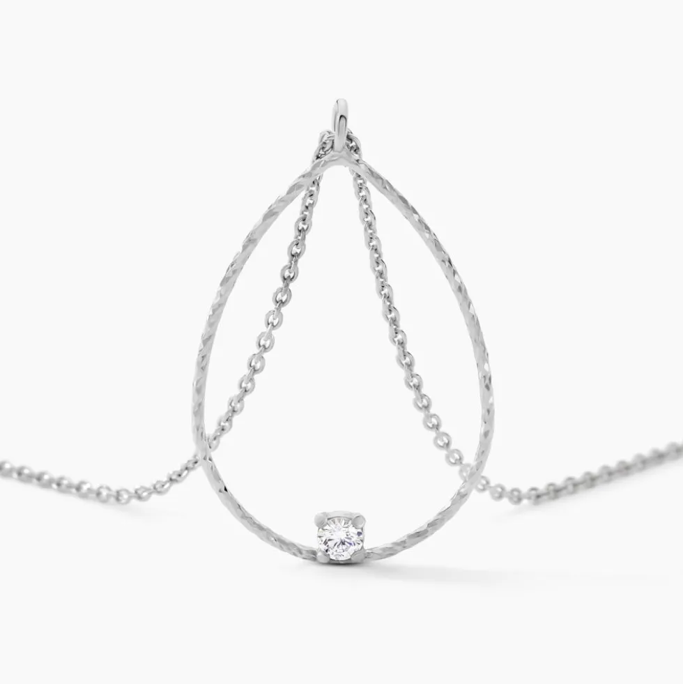 Collier Inez Argent Blanc Oxyde De Zirconium