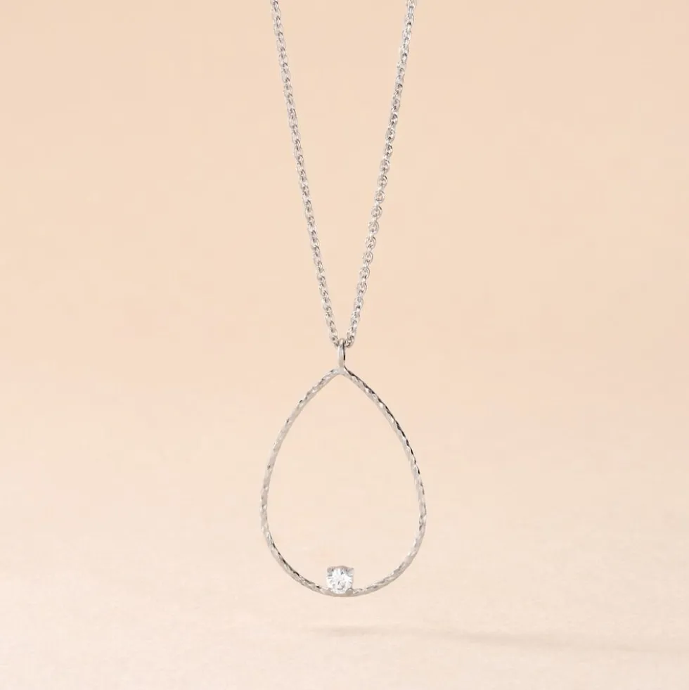 Collier Inez Argent Blanc Oxyde De Zirconium