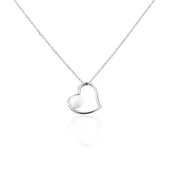 Collier Isalyne Argent Blanc Céramique
