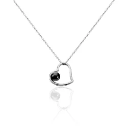 Collier Isalyne Argent Blanc Céramique