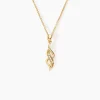Collier Ishaae Plaqué Or Jaune Oxyde De Zirconium