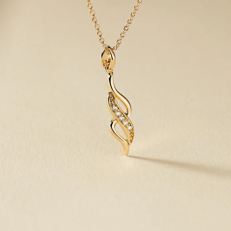 Collier Ishaae Plaqué Or Jaune Oxyde De Zirconium