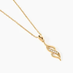 Collier Ishaae Plaqué Or Jaune Oxyde De Zirconium