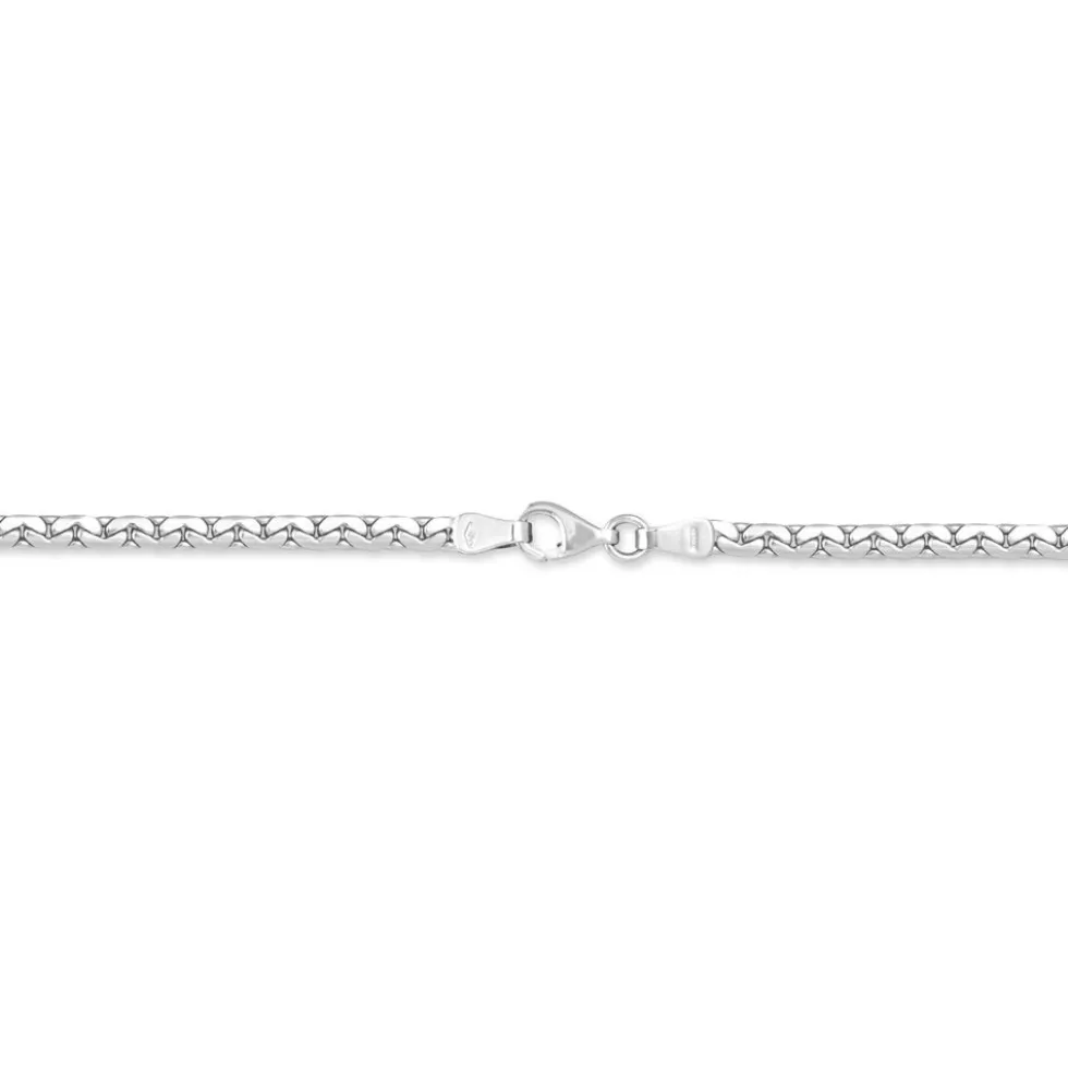 Collier Ivy Maille Haricot Or Blanc