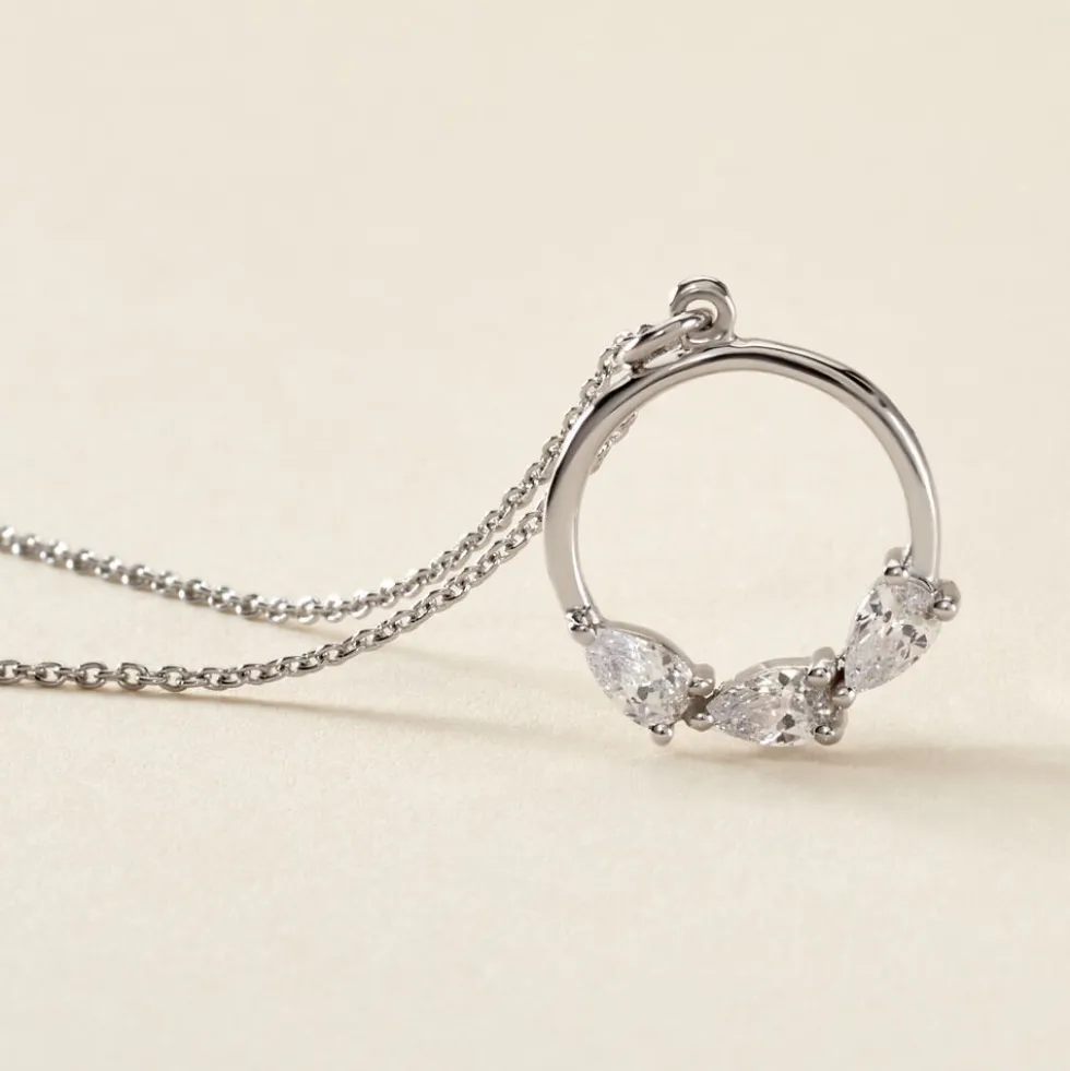 Collier Izamal Argent Blanc Oxyde De Zirconium