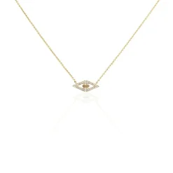 Collier Izia Plaqué Or Jaune Oxydes De Zirconium