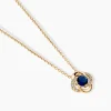 Collier Jaana Plaqué Or Jaune Verre Oxyde De Zirconium