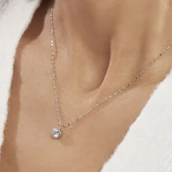 Collier Jaclyn Argent Blanc Oxyde De Zirconium