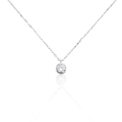 Collier Jaclyn Argent Blanc Oxyde De Zirconium