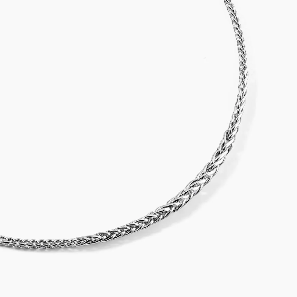 Collier Jany Danilo Maille Palmier Or Blanc