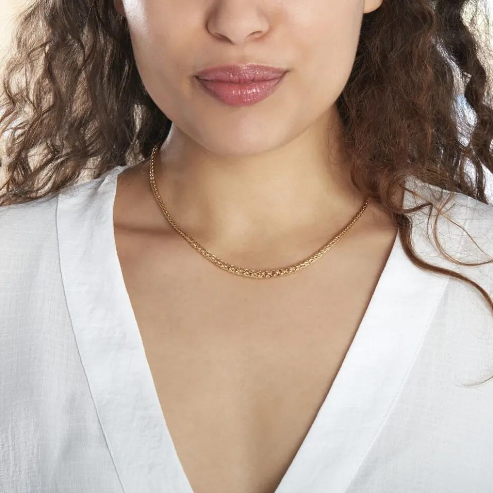 Collier Jany Danilo Maille Palmier Or Jaune