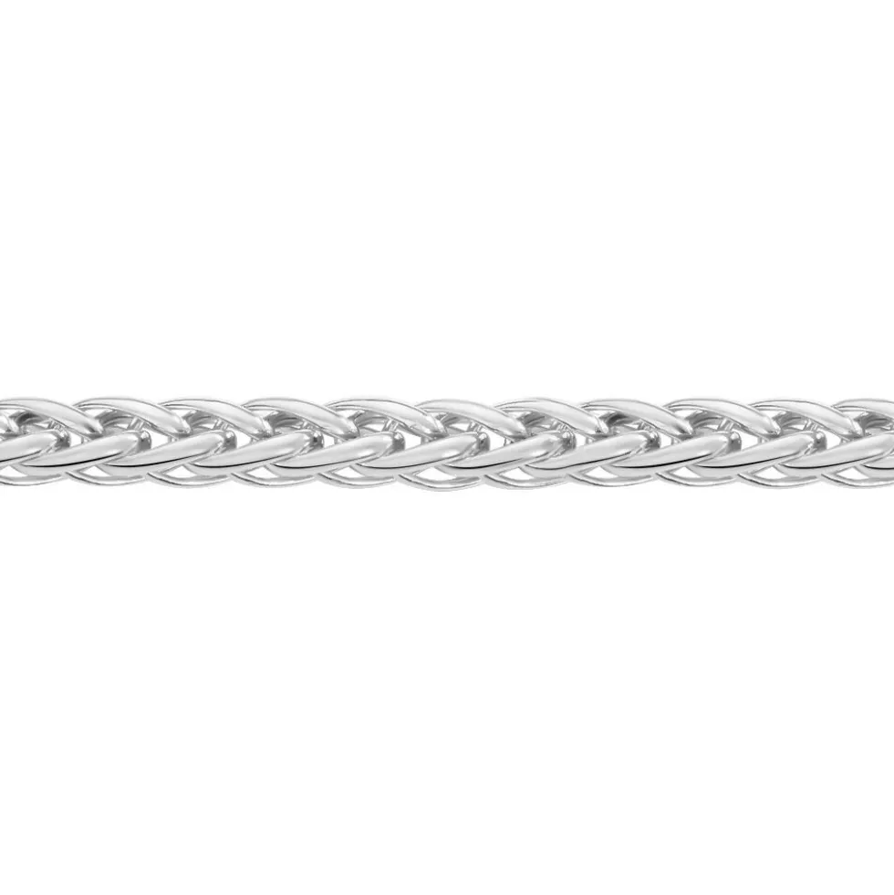 Collier Jany Maille Palmier Or Blanc