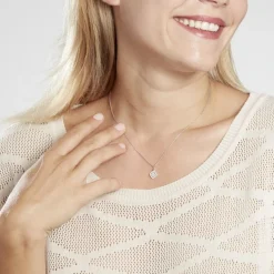 Collier Justina Argent Blanc Oxyde De Zirconium