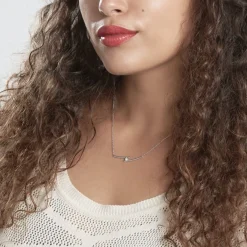 Collier Kane Argent Blanc Oxyde De Zirconium