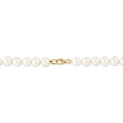 Collier Kanwal Or Jaune Perle De Culture