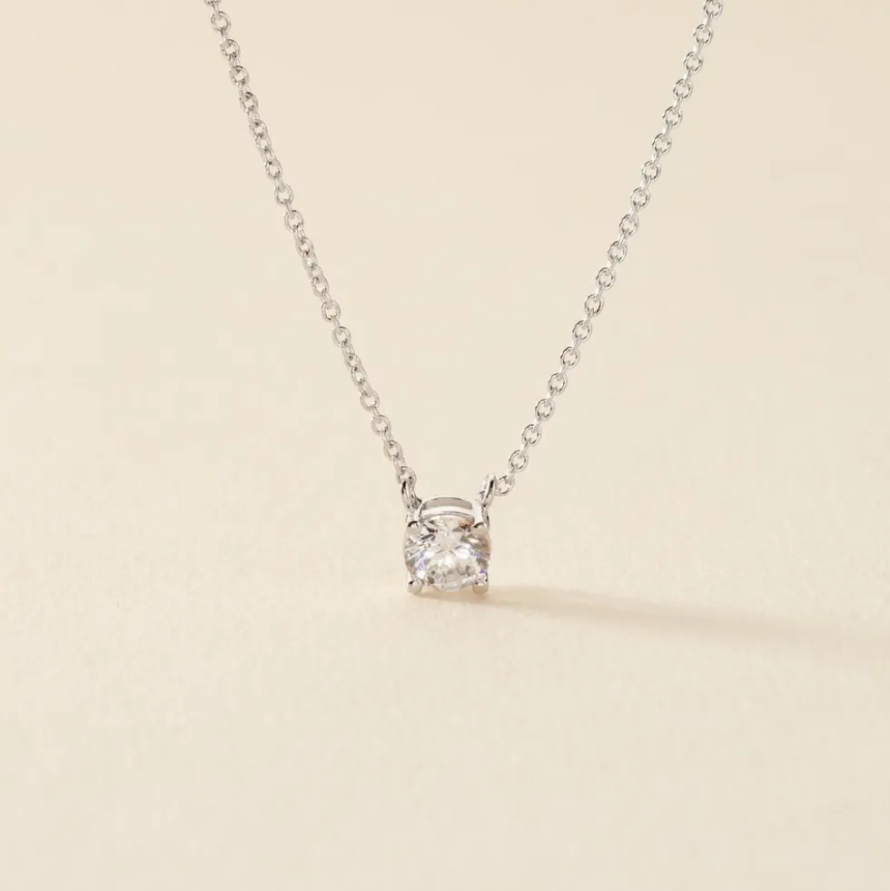 Collier Kariane Argent Blanc Oxyde De Zirconium