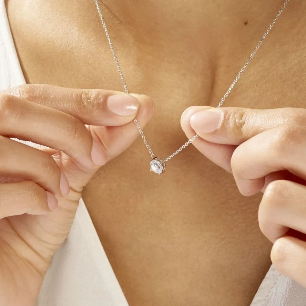 Collier Kariane Argent Blanc Oxyde De Zirconium