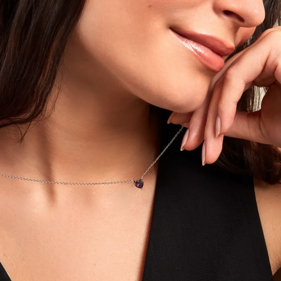 Collier Kelvyn Argent Blanc Oxyde De Zirconium