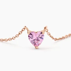 Collier Kelvyn Argent Rose Oxyde De Zirconium