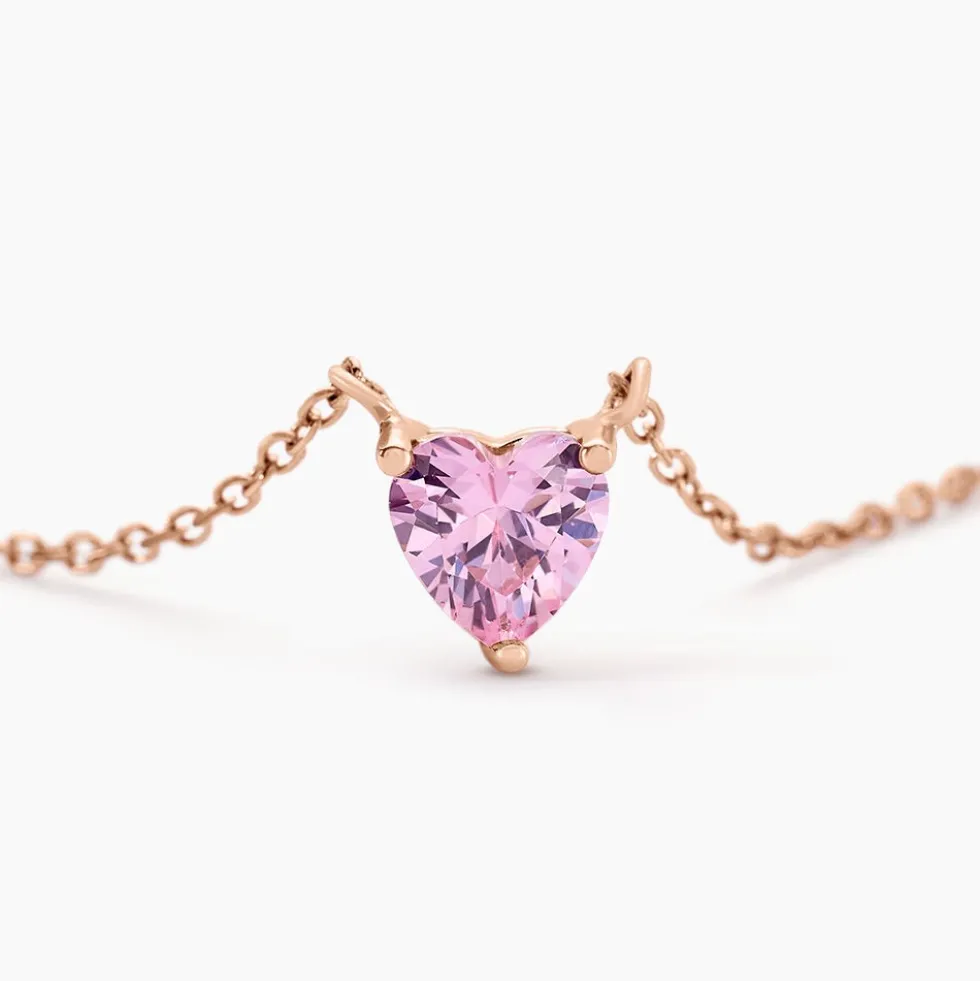Collier Kelvyn Argent Rose Oxyde De Zirconium