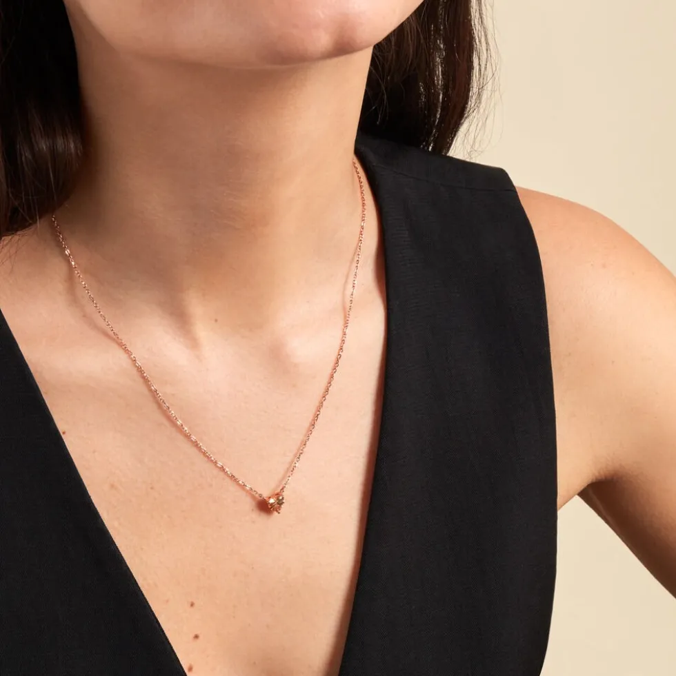 Collier Kelvyn Argent Rose Oxyde De Zirconium