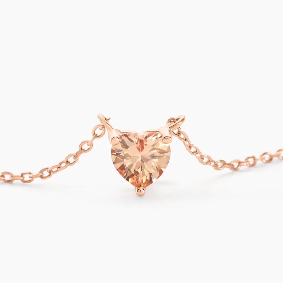 Collier Kelvyn Argent Rose Oxyde De Zirconium