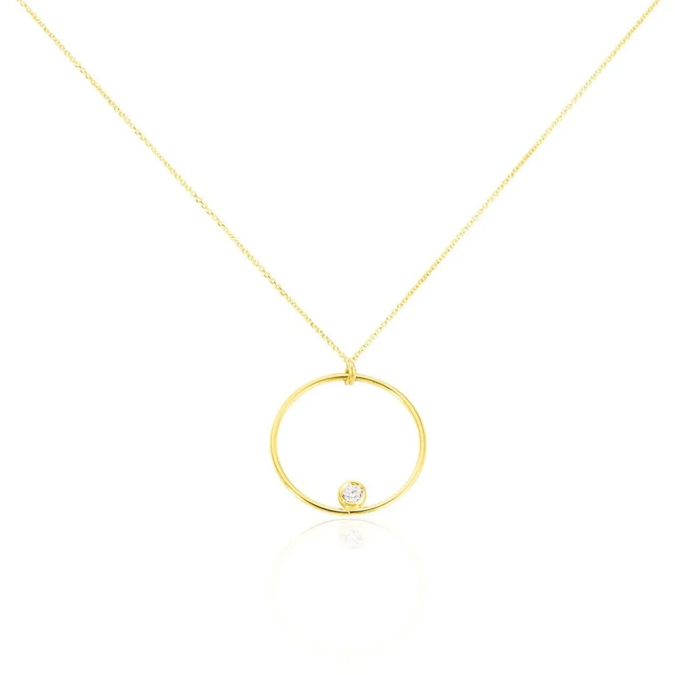 Collier Kimly Or Jaune Oxyde De Zirconium
