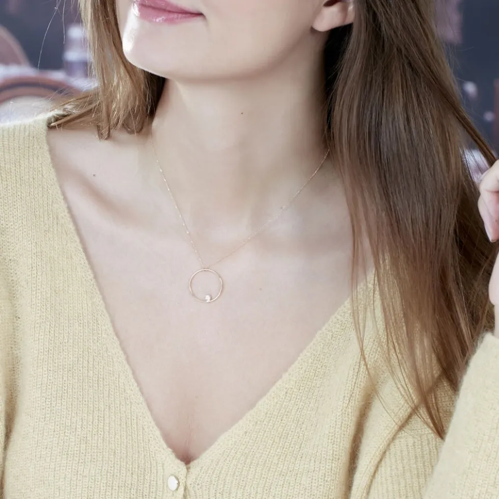 Collier Kimly Or Jaune Oxyde De Zirconium