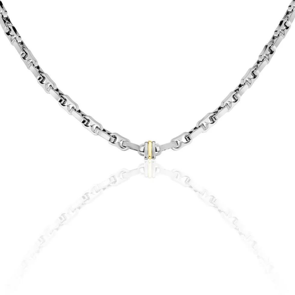 Collier Leandreae Or Acier Bicolore