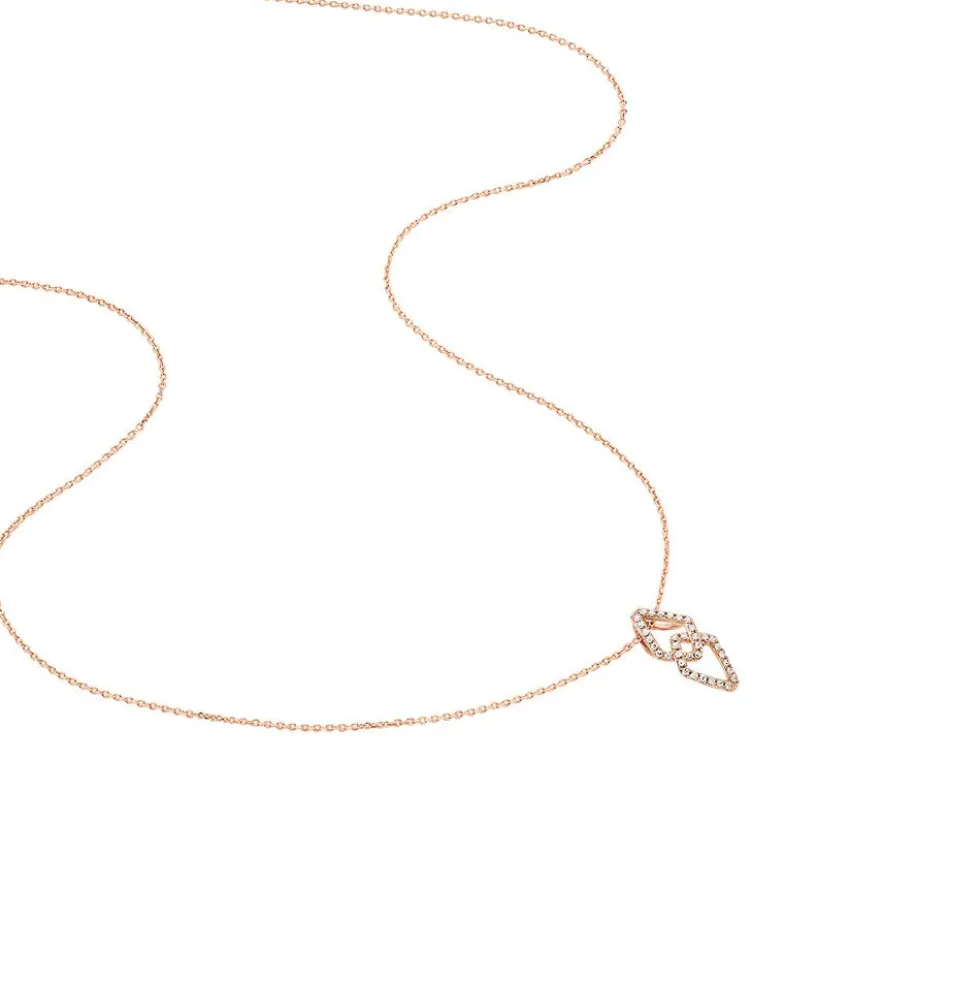 Collier Lisa Or Rose Diamant
