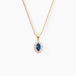 Collier Lisea Plaqué Or Jaune Verre Et Oxyde De Zirconium
