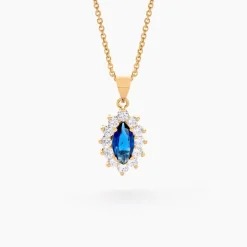 Collier Lisea Plaqué Or Jaune Verre Et Oxyde De Zirconium
