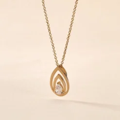 Collier Loetitia Plaqué Or Jaune Oxyde De Zirconium