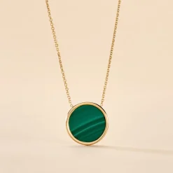 Collier Lucky Gems Or Jaune Malachite