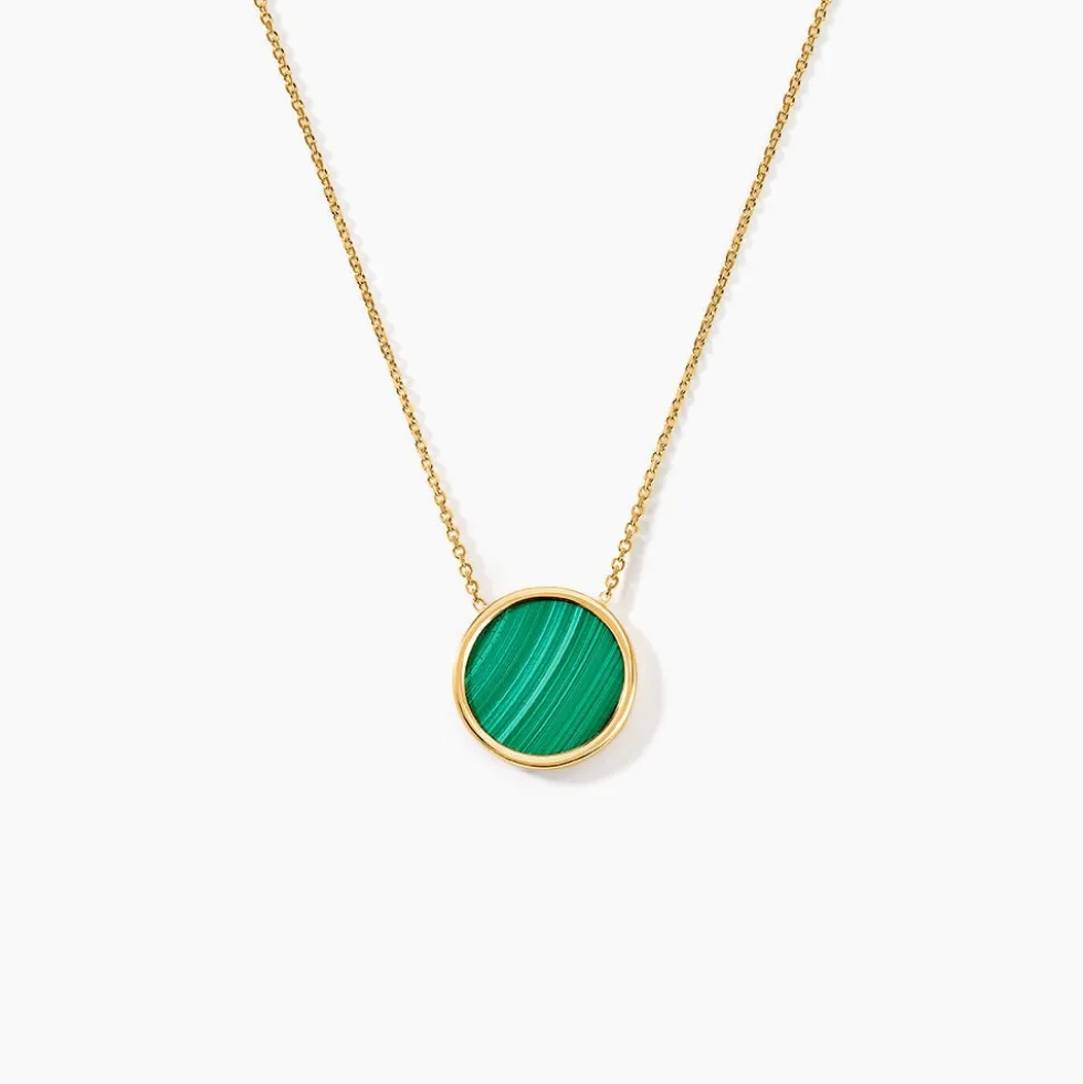 Collier Lucky Gems Or Jaune Malachite