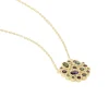 Collier Lutine Plaqué Or Jaune Oxyde Et Pierre De Synthese