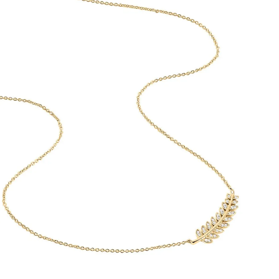 Collier Luz Plaqué Or Jaune Oxyde De Zirconium