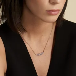Collier Luz Plaqué Or Jaune Oxyde De Zirconium