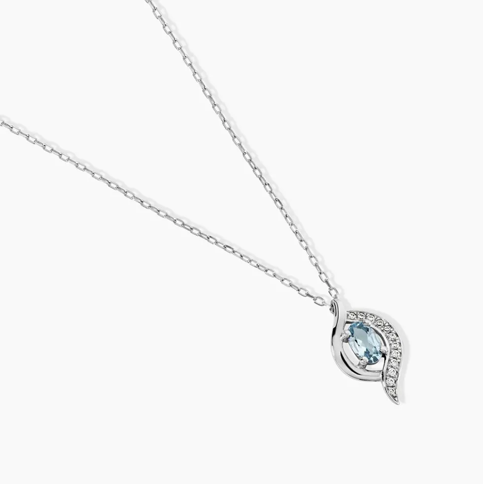 Collier Lydia Or Blanc Topaze Oxyde Oxyde