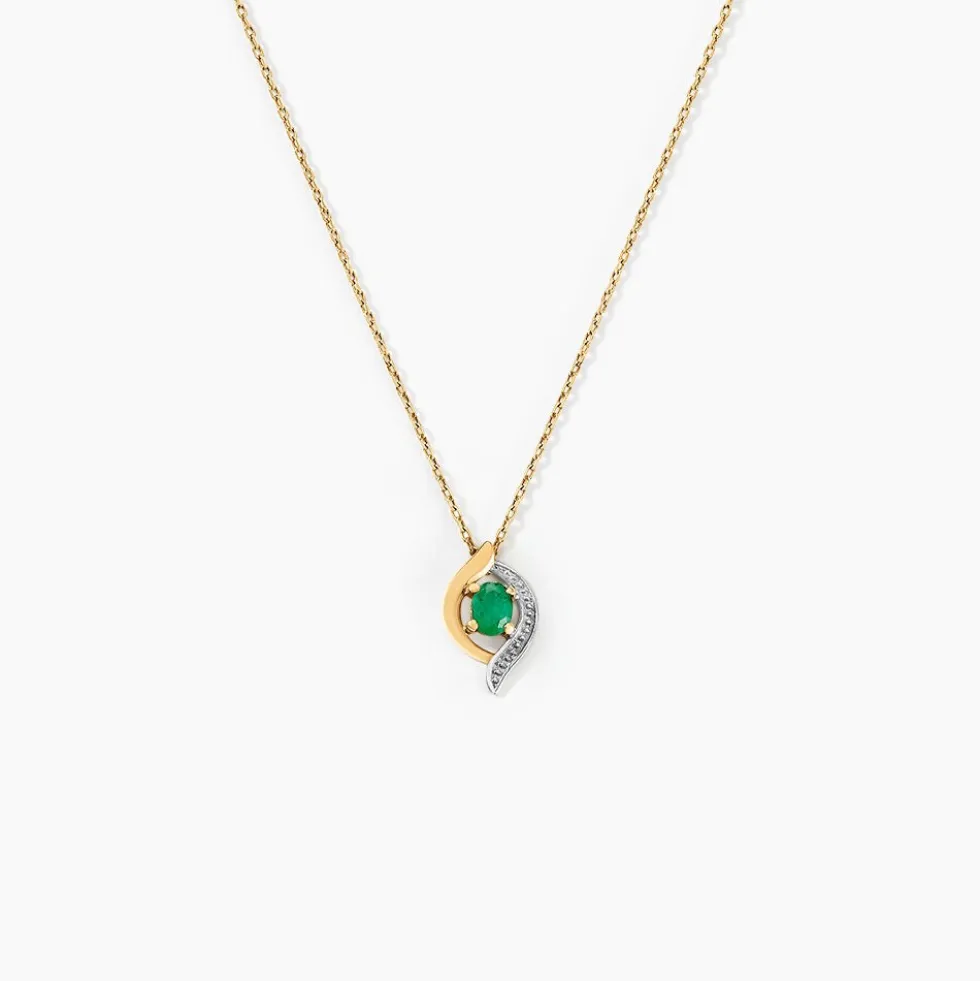 Collier Lydia Or Jaune Emeraude