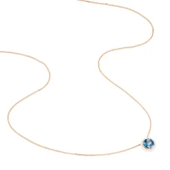 Collier Maeva Or Rose Topaze Et Oxyde De Zirconium