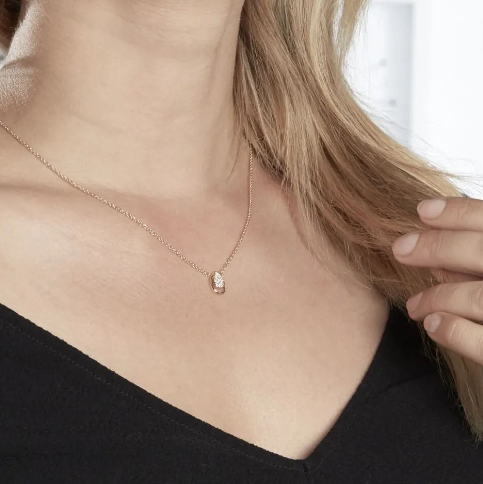 Collier Mahalya Plaqué Or Jaune Oxyde De Zirconium