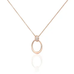 Collier Mahelia Argent Rose Oxyde De Zirconium