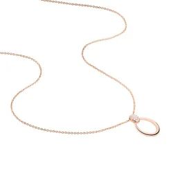 Collier Mahelia Argent Rose Oxyde De Zirconium