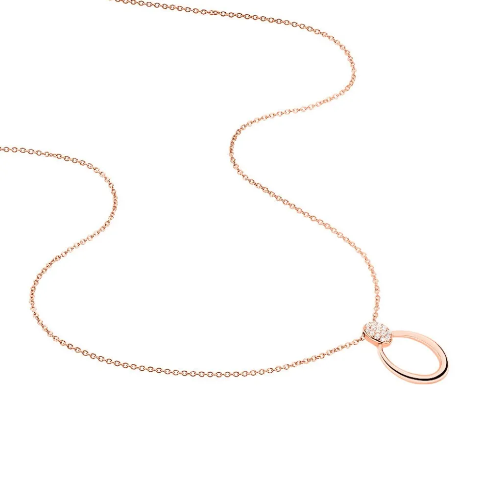 Collier Mahelia Argent Rose Oxyde De Zirconium