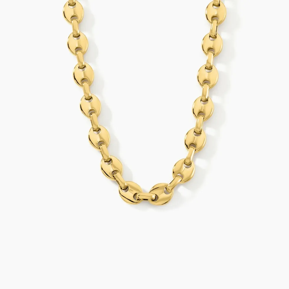 Collier Maille Acier Doré Cadia