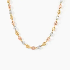 Collier Maille Dami Maille Grain De Cafe Or Tricolore