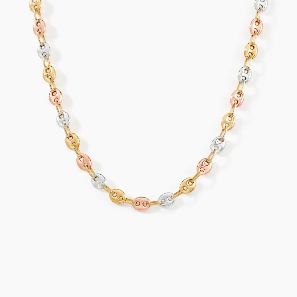 Collier Maille Dami Maille Grain De Cafe Or Tricolore