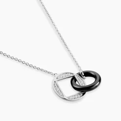 Collier Malee Argent Blanc Céramique Et Oxyde De Zirconium
