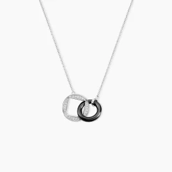 Collier Malee Argent Blanc Céramique Et Oxyde De Zirconium